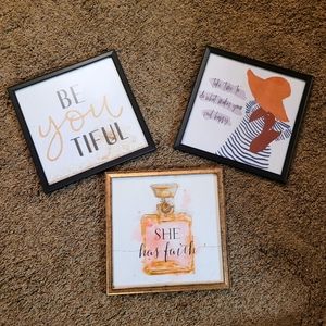 3 PC Closet/Boudoir Art